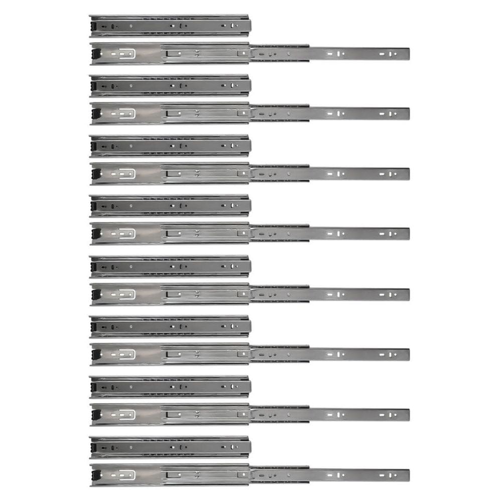 Kit 16 corrediça telescópica 35cm pesada 40kg gaveta 8 pares