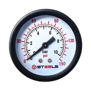 Manômetro Horizontal Rosca Traseira 1/8 Npt 150 Psi 40 Mm