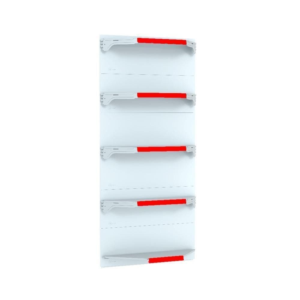 Kit 5 Bandejas Para Gondola Canto 202 Fit 40/60 Branco Pe Vm