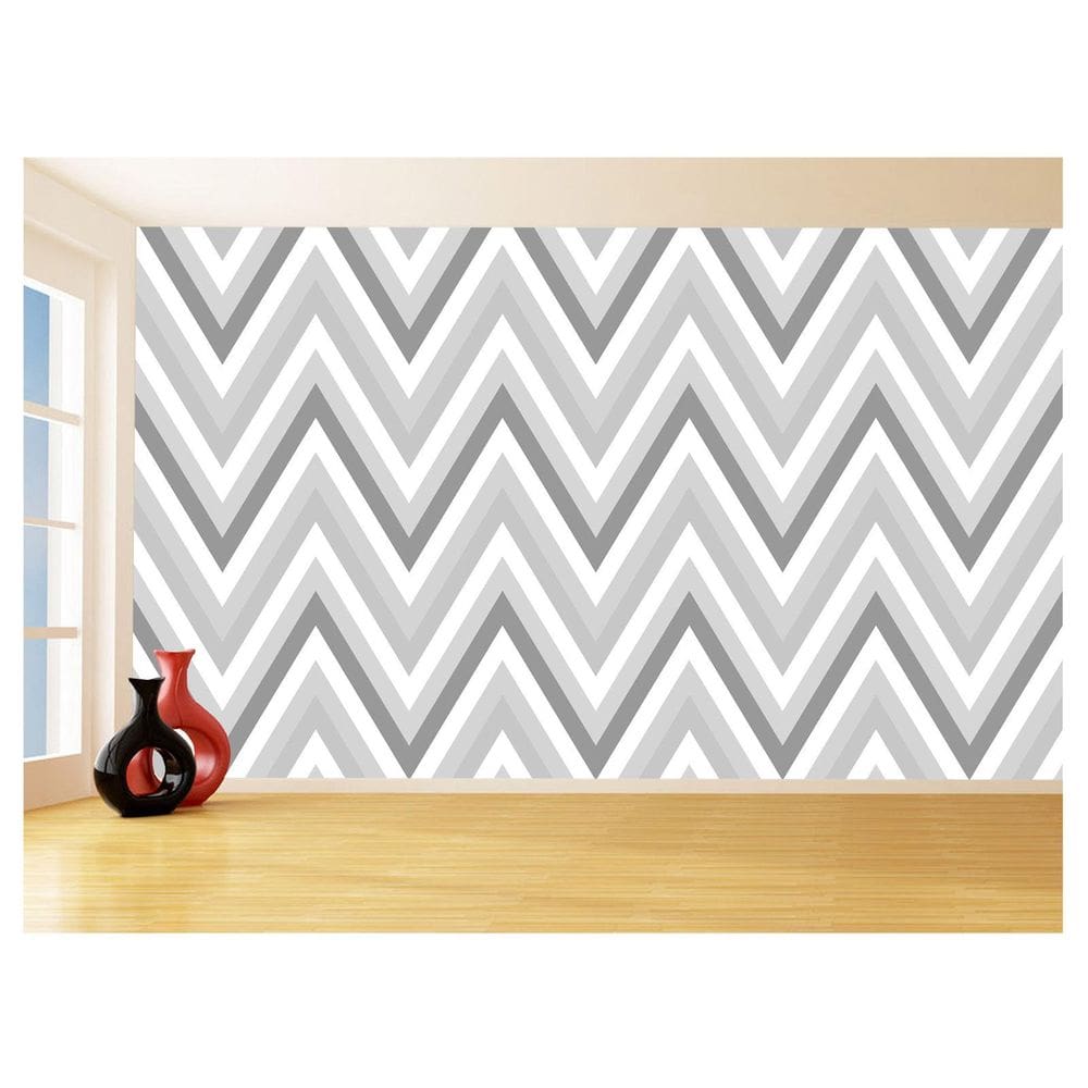 Papel De Parede 3D Sala Chevron Zig Zag Listras 3,5M Zig10