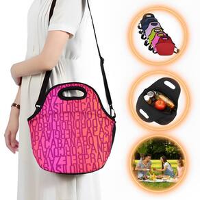 Bolsa Lancheira Térmica Neoprene Adulto Infantil Urban Rosa