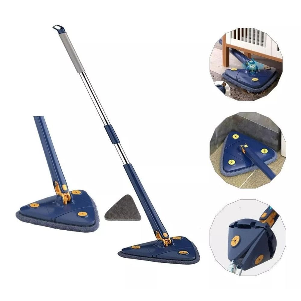 Mop Esfregão Triangular 360 Limpeza Domestica Vidros Pisos