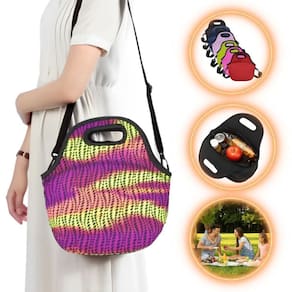 Bolsa Lancheira Térmica Neoprene Adulto Infantil Colorida 2