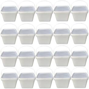 Balde retang 3.6l tampa lacre p agua sanitária-20pç