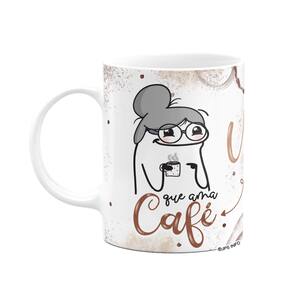 Caneca Flork Avós - Vovó que ama café - branca 325ml
