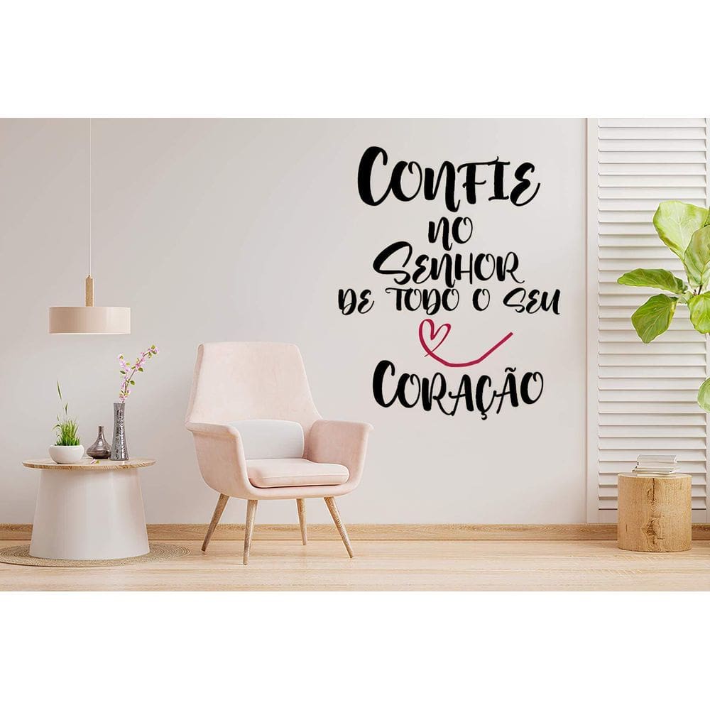 Adesivo De Parede Confie No Senhor