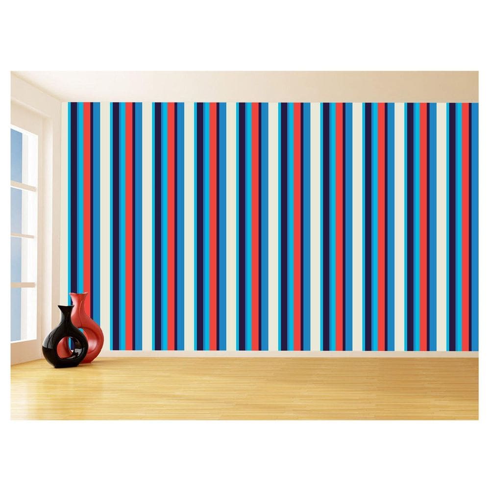 Papel De Parede 3D Listras Coloridas Verticais 3,5M Lst30