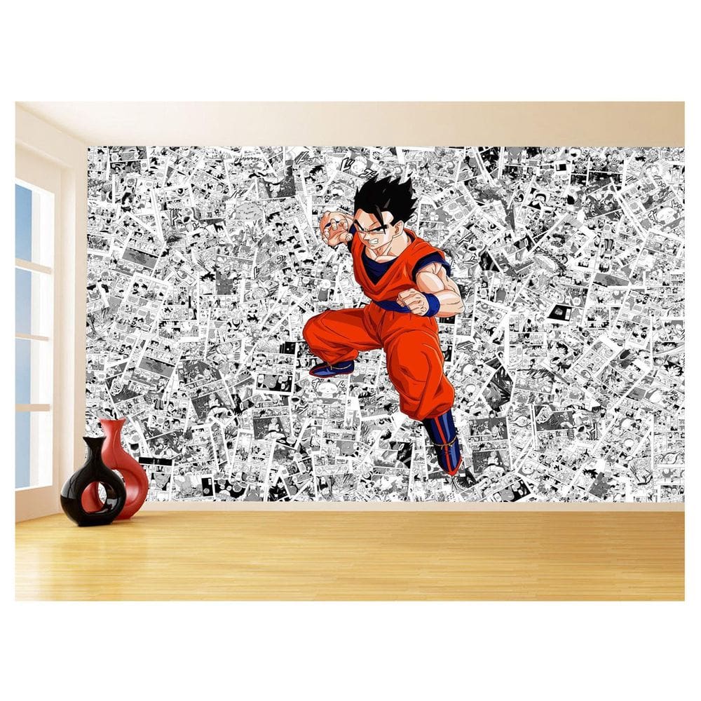 Papel De Parede 3D Dragon Ball Goku Gohan Anime 3,5M Dbz605