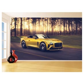 Papel De Parede 3D Carro Bentley Conversível Gt 3,5M Car36