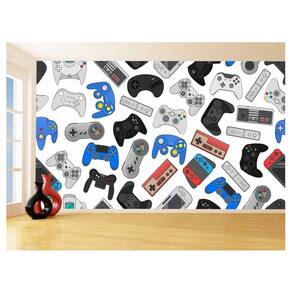 Papel De Parede 3D Infantil Controle Game Jogo 3,5M Azs225