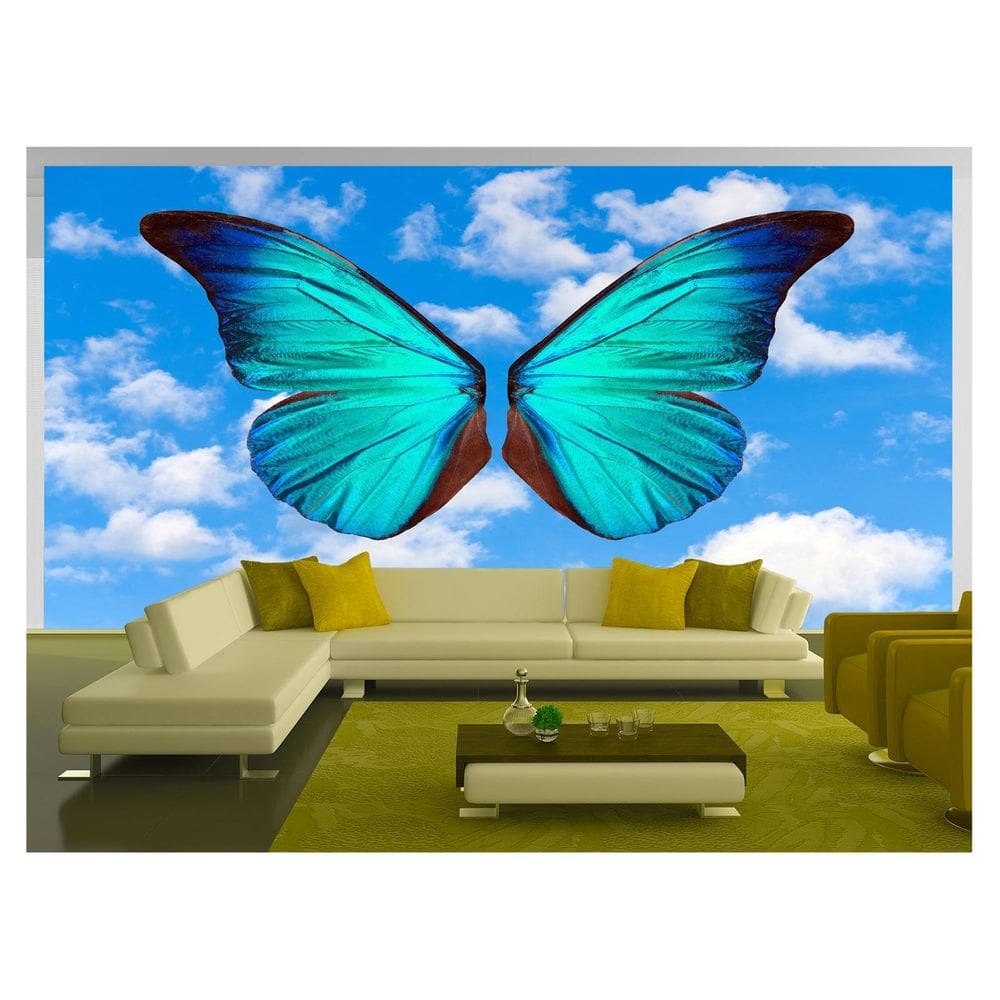 Papel De Parede 3D Arte Asas Selfie Insta Cores 3,5M Tra301