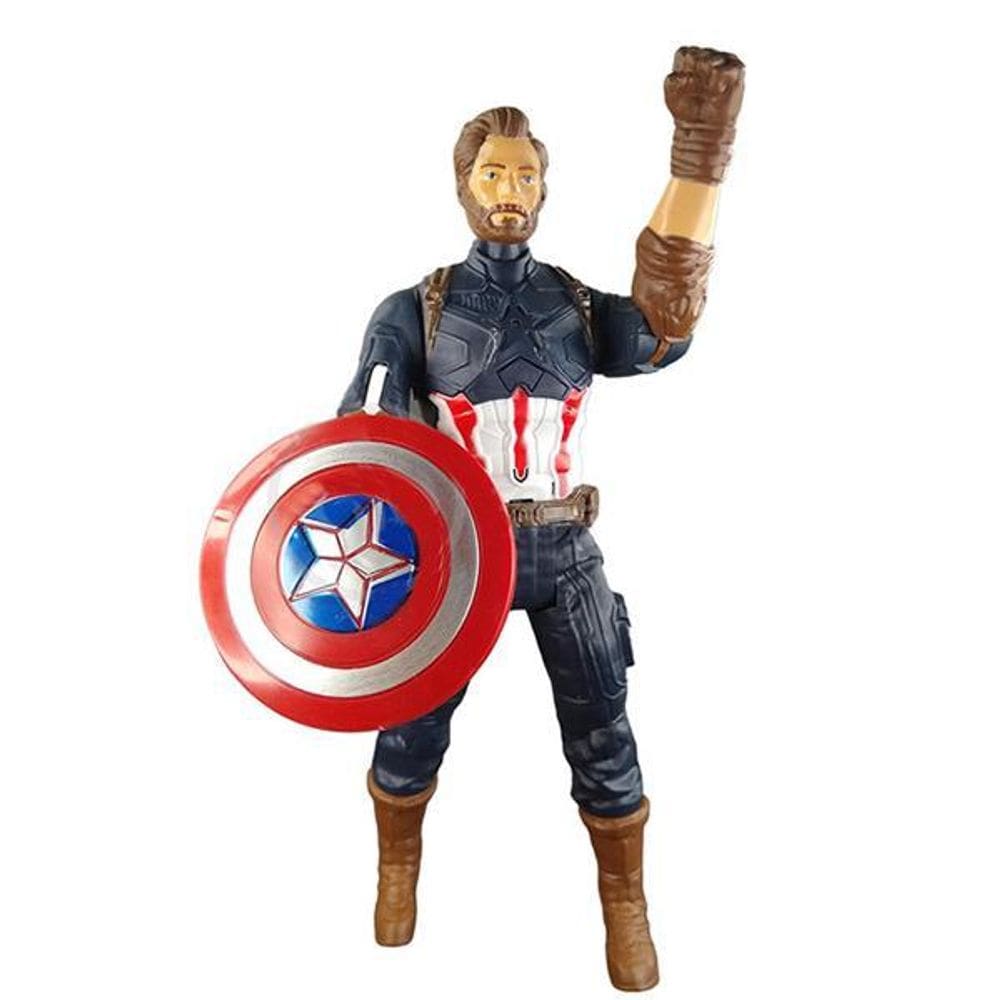 Boneco Action Figure Vingadores Capitão America Fala 29Cm 8