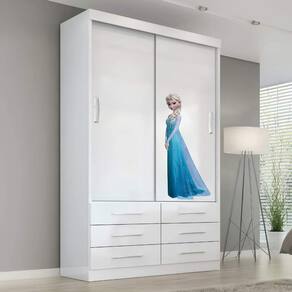 Adesivo Para Guarda Roupa Elsa Frozen Mod02
