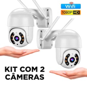 Kit 2 Câmeras Wi-Fi Full HD A8 - Monitoramento em Tempo Real