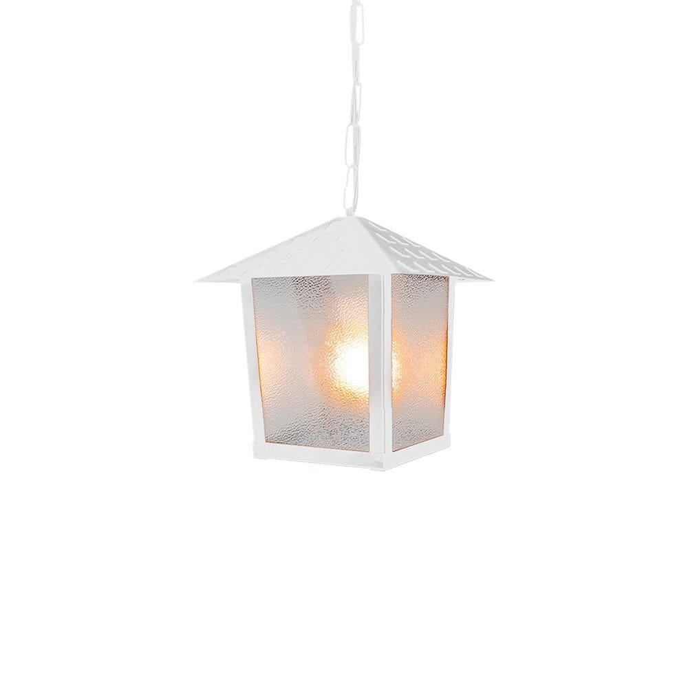 Lustre Pendente Blumenau Colonial Nina Quadrado Vidro Pontilhado E27 Bivolt