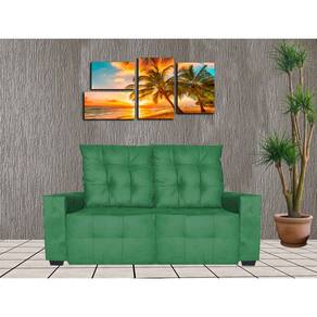 Sofa Retratil e Reclinavel 2 Metros Elano Verde