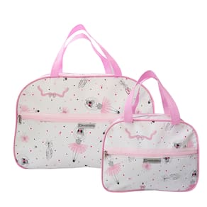 Kit 2 Mala Maternidade Menina Grande Bolsa Maternidade Bebe Bailarina Alça Ombro Reforçada Passeio