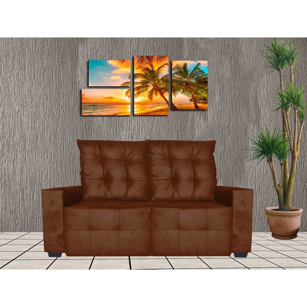 Sofa Retratil e Reclinave 2 Metros Elano TerraCota