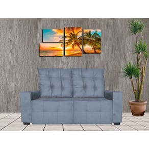 Sofa Retratil e Reclinavel 2 Metros Elano Grafitte