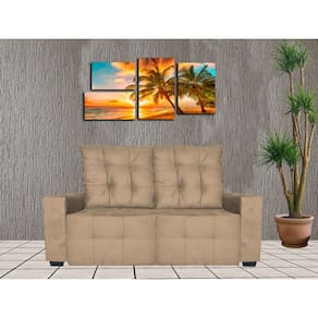 Sofa Retratil e Reclinavel 2 Metros Elano Capuccino