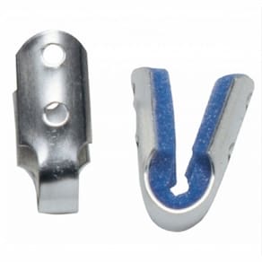 Tala de dedo pequena prateada/azul 1 cada por DJO (pacote com 4)