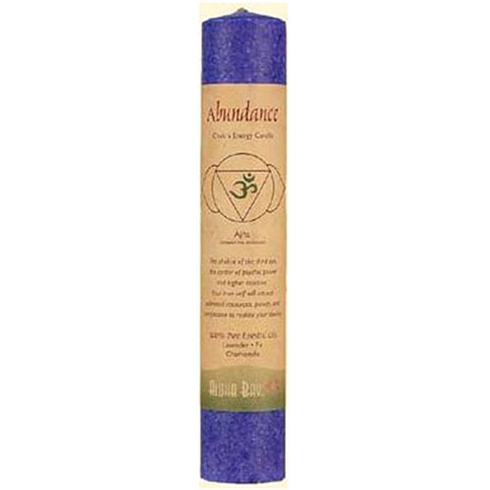Vela, pilar de chakra (abundância) índigo de Aloha Bay (pacote com 4)