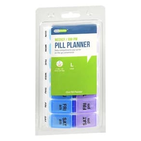 Recipiente de pí de viagem Ezy-Dose 7 dias am/pm grande 1 cada por Ezy Dose (pacote com 4)