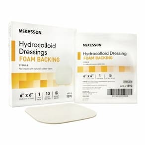 Curativo hidrocolóide 15,72 x 15,72 cm bege claro estéril 1 cada da McKesson (pacote com 2)