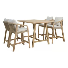 Conjunto 5 Peças Bar Premier Madeira Almofada Varanda Jardim