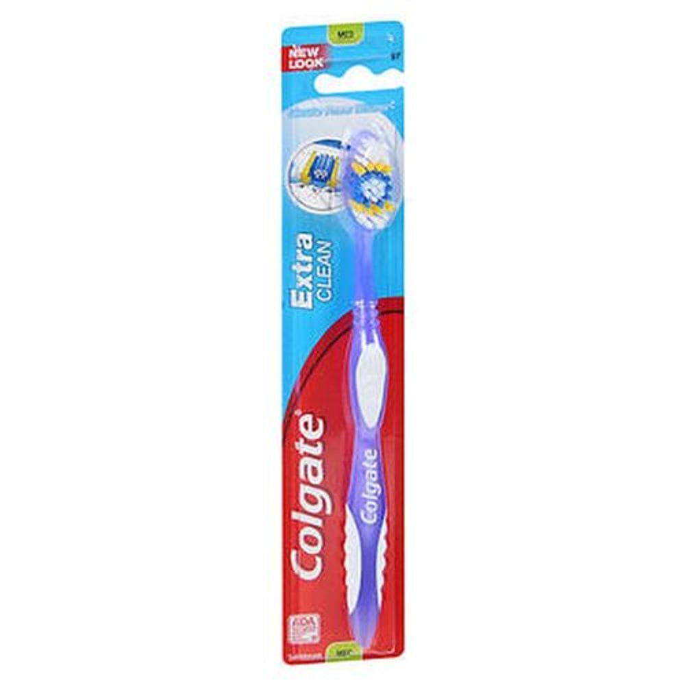 Escova de dentes Colgate Extra Clean média 1 cada da Colgate (pacote com 4)