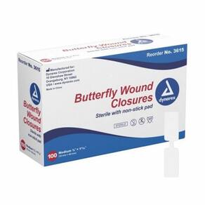 Faixa de fechamento de pele Faixa segura 3/8 x 1-13/16 polegadas Fecho boleta de plástico branco branco 100 unidades da Dynarex (pacote com 4)