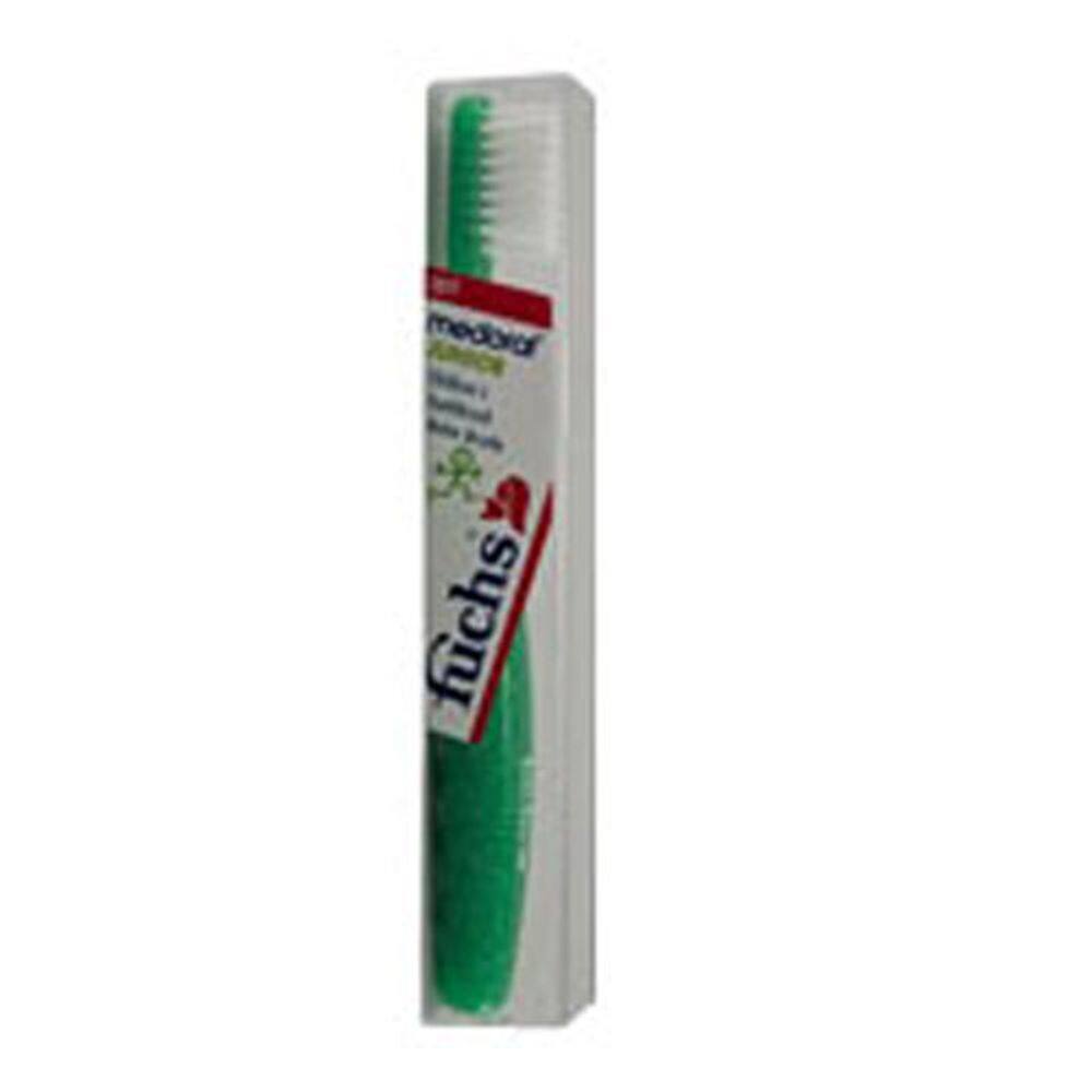 Escova de dentes de nylon Medoral Junior Soft 1 CADA da Fuchs Escovas de dentes para crianças/adultos (pacote com 2)
