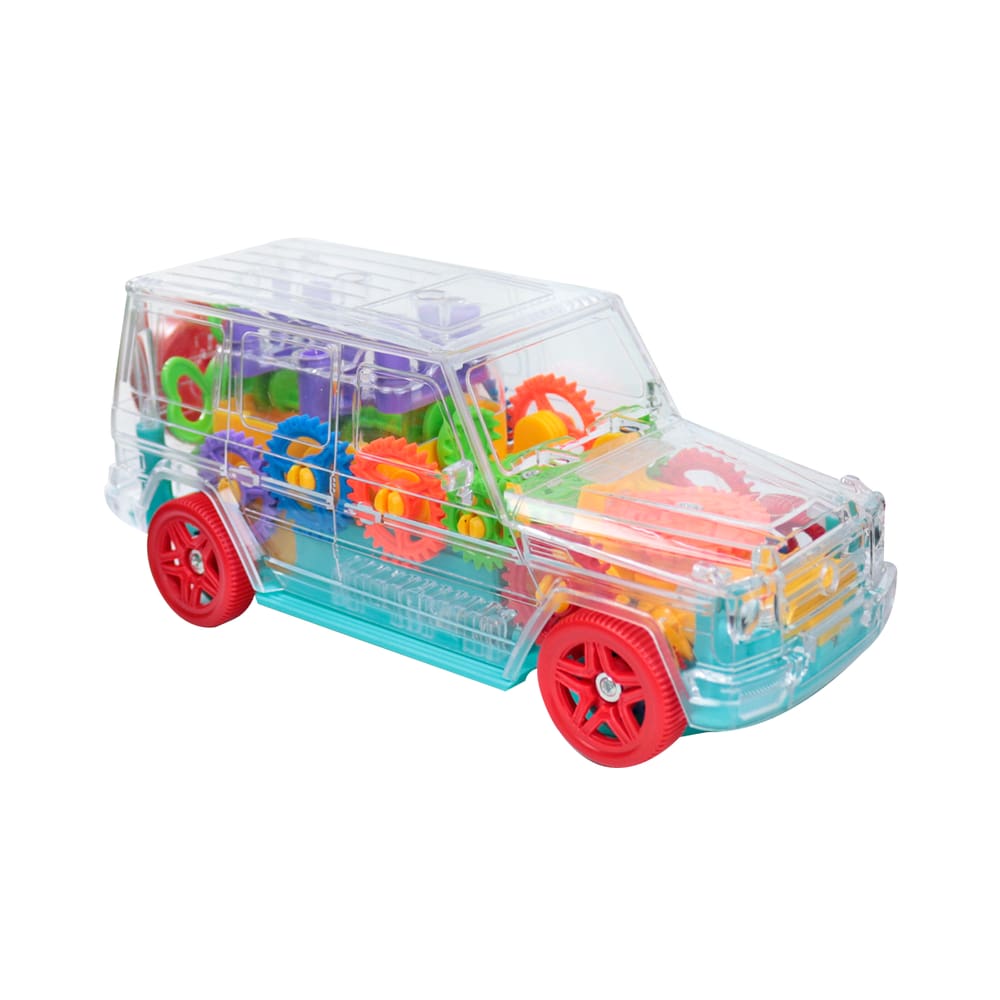 Carro Bate Volta Gear Transparente Com Sons E Luzes
