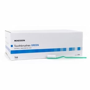 Escova de dentes McKesson Green Adult Soft 144 unidades da McKesson (pacote com 2)