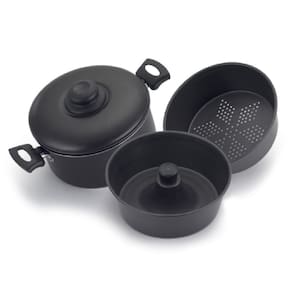 Kit Forma Banho Maria C/ 3 Peças Para Pudim Cuscuz E A Vapor