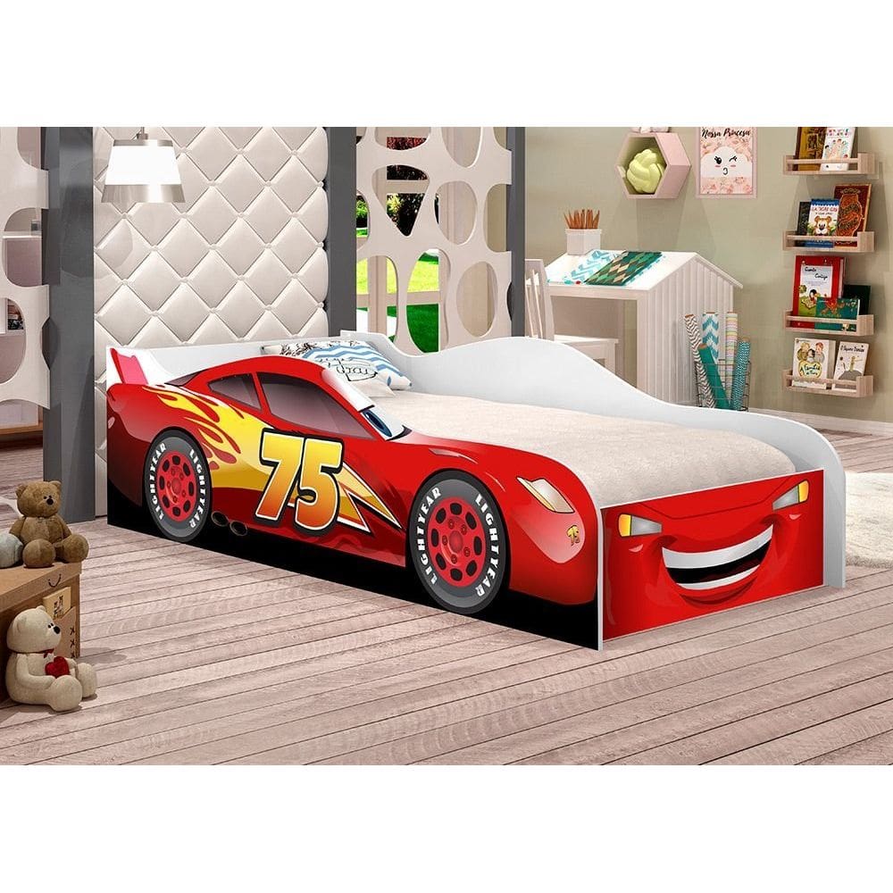 Cama Carro Solteiro 07 com Colchão Cambel