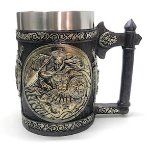 Caneca Gladiador Romano Medieval Viking Chopp Cerveja Vinho 600ml