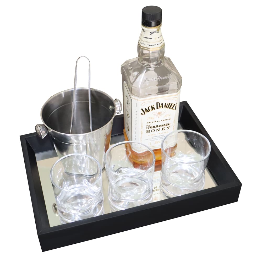 Bandeja Espelhada Decorativa para Maquiagens Joias Perfumes Quarto Lavabo Banheiro 30x20cm