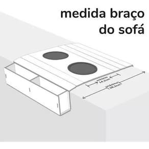 Apoio De Copos E Controle Para Braço Sofá Mdf - Internaciona