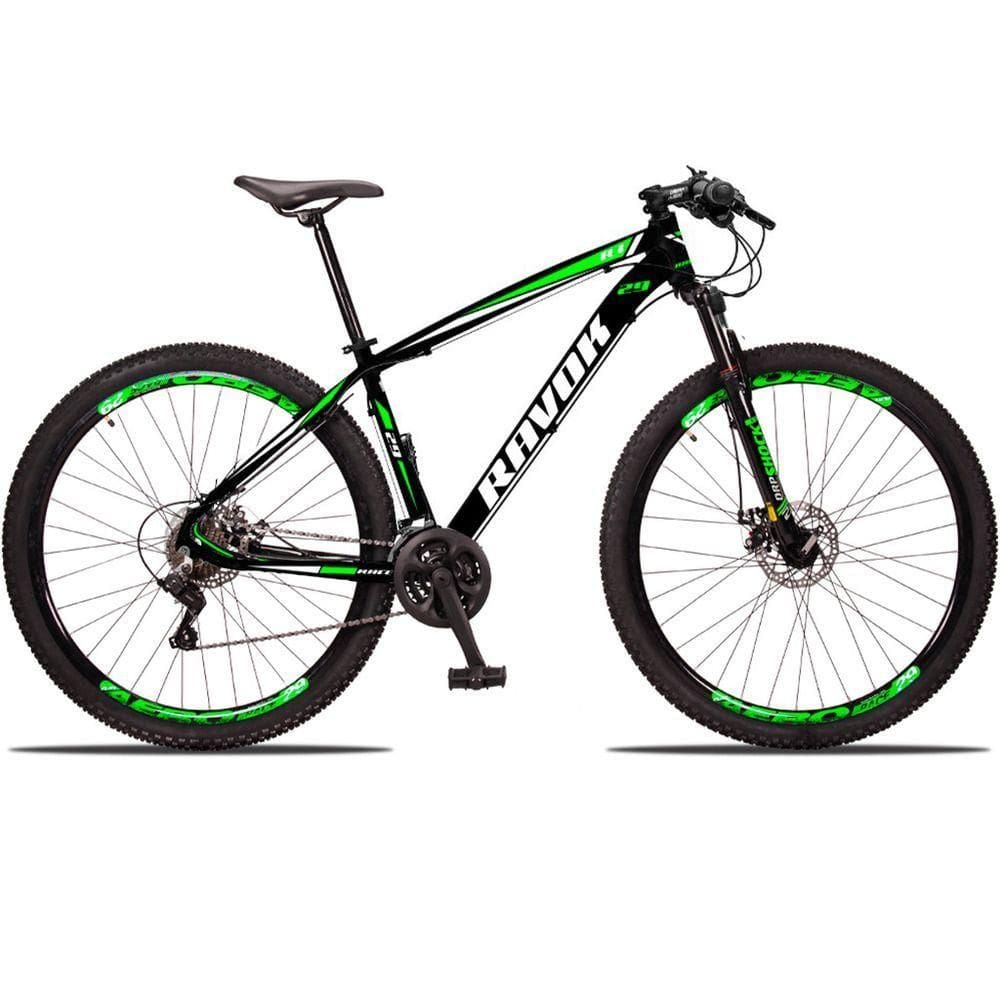Bicicleta Bike Aro 29 Alumínio 24 Velocidades Shimano Suspensão Freio A Disco verde 19"