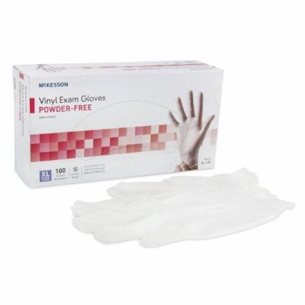 Luva de exame X-Large Clear 130 unidades da McKesson (pacote com 4)
