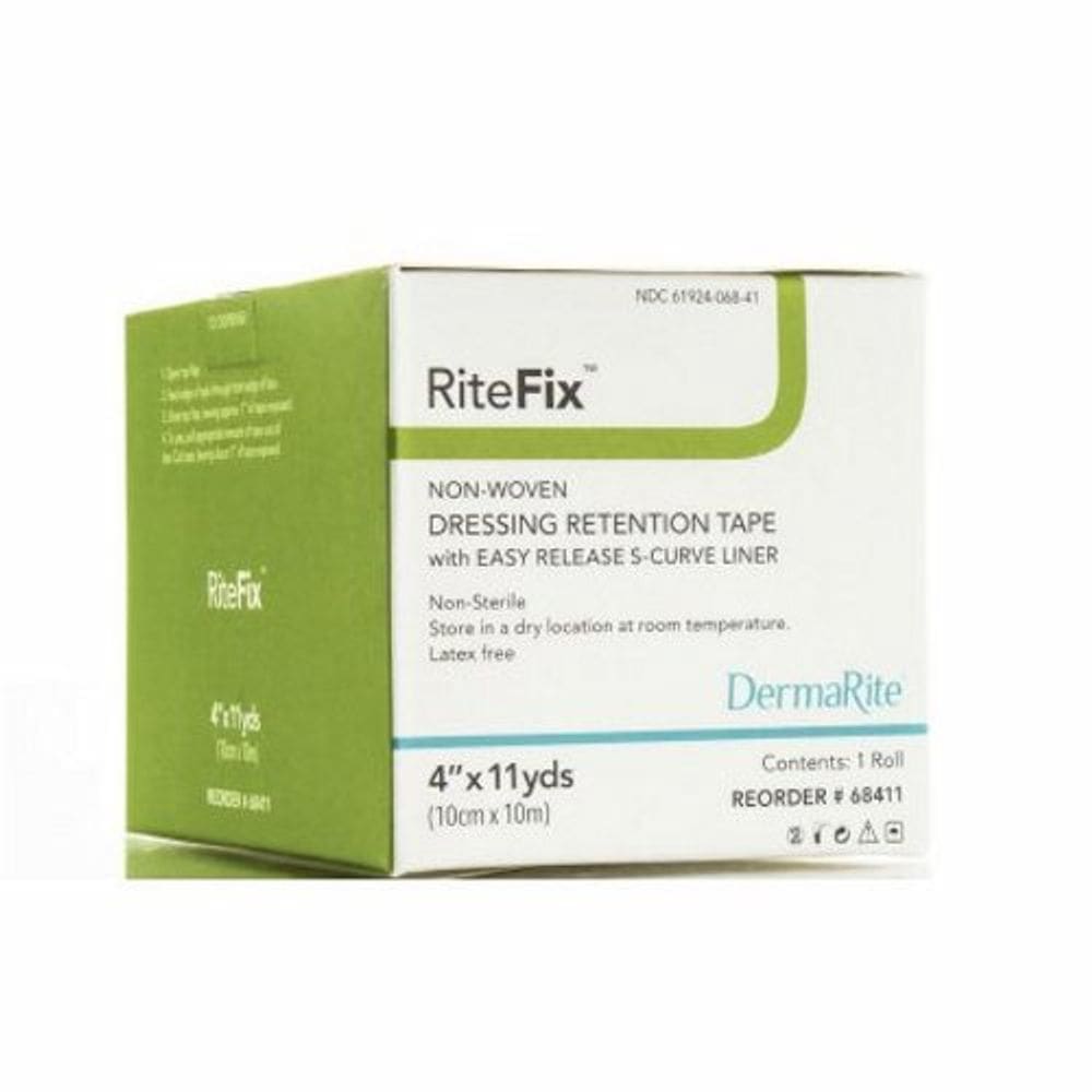 Fita de retenção de curativos Tecido não tecido RiteFix 2 polegadas X 11 jardas 1 contagem da DermaRite (pacote com 4)