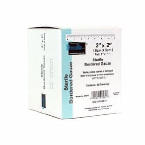 Curativo adesivo de 2 x 2 polegadas de gaze estéril 50 unidades da DermaRite (pacote com 4)