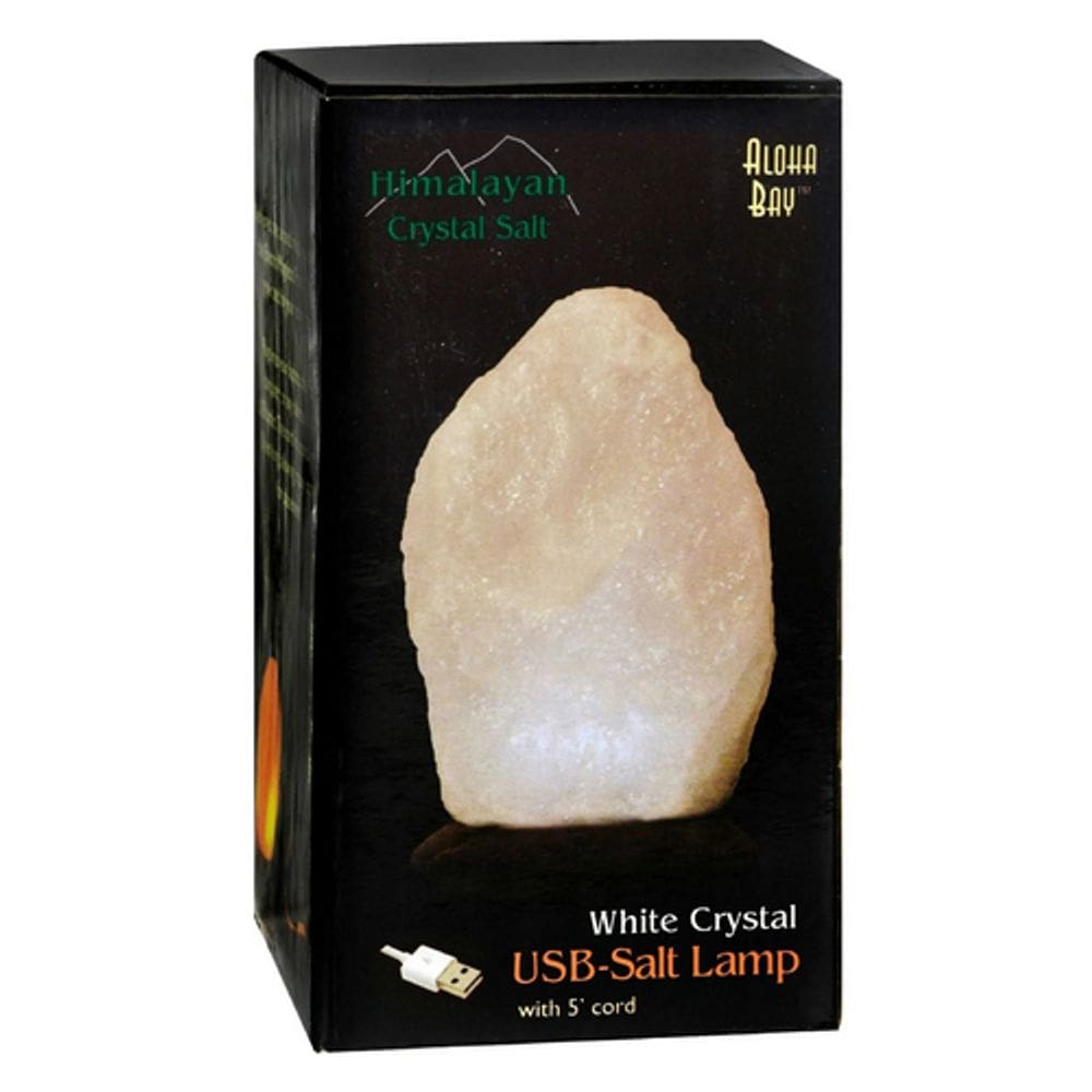 Lâmpada de cristal de sal do Himalaia 4 polegadas branco USB 1 CT da Aloha Bay (pacote com 6)