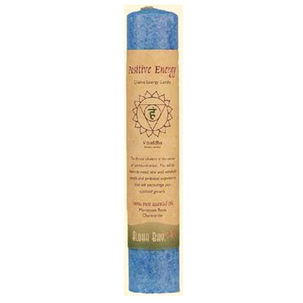 Vela, pilar de chakra (energia positiva) azul da Aloha Bay (pacote com 6)