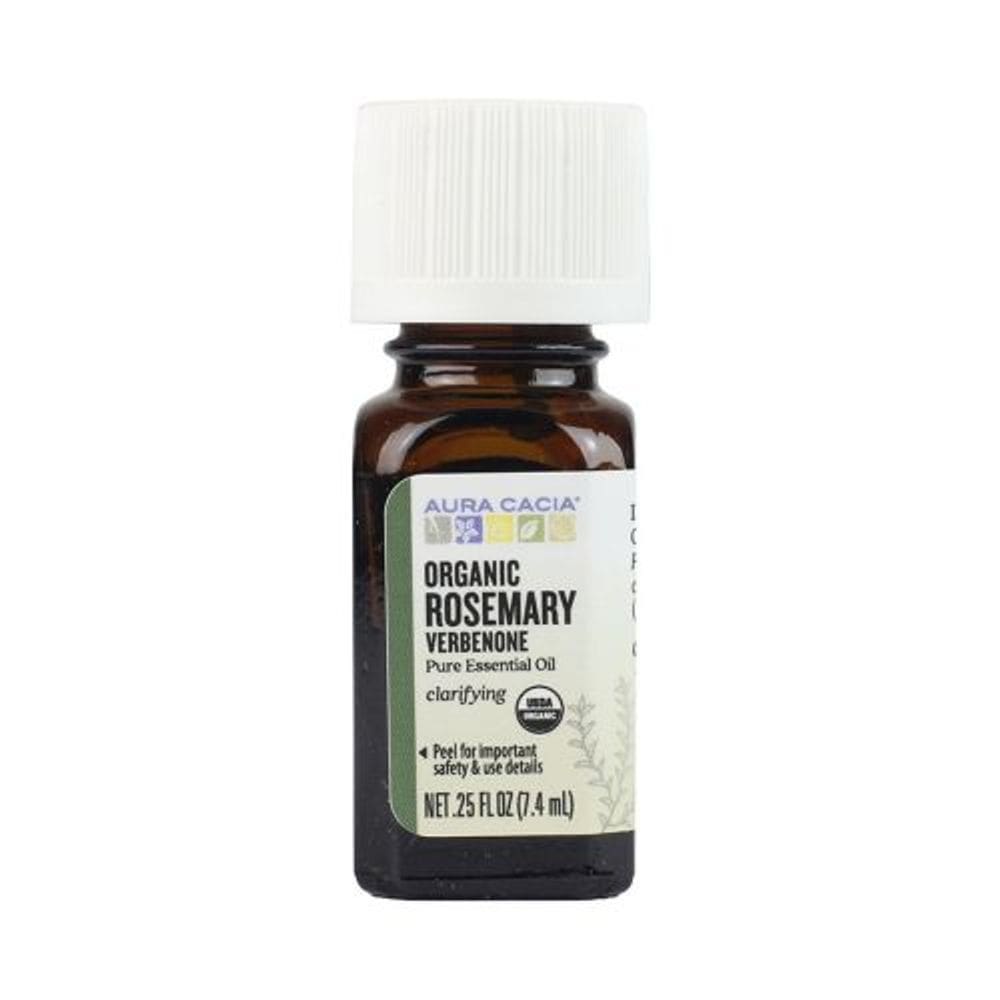 Óleo Essencial Orgânico de Alecrim Verbone 0,25 Oz por Aura Cacia (Pacote com 4)