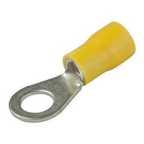 100Un Terminal Anel Rv3.5-5 Amarelo Pré Isolado 4Mm - 6Mm