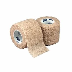 Bandagem coesiva 3M Coban 2 polegadas X 5 jardas Compressão padrão Fecho autoaderente Azul Caixa azul não estéril de 36 por 3M (pacote com 2)