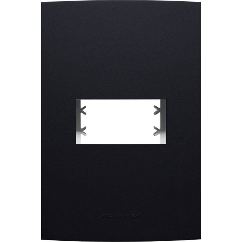 Placa 4X2 com Suporte Para 1 Módulo Inova Pro Class Alumbra Preto Ébano