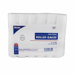 Bandagem conformante de 3 polegadas x 5 jardas não estéreis 12 sacos da Dukal (pacote com 2)